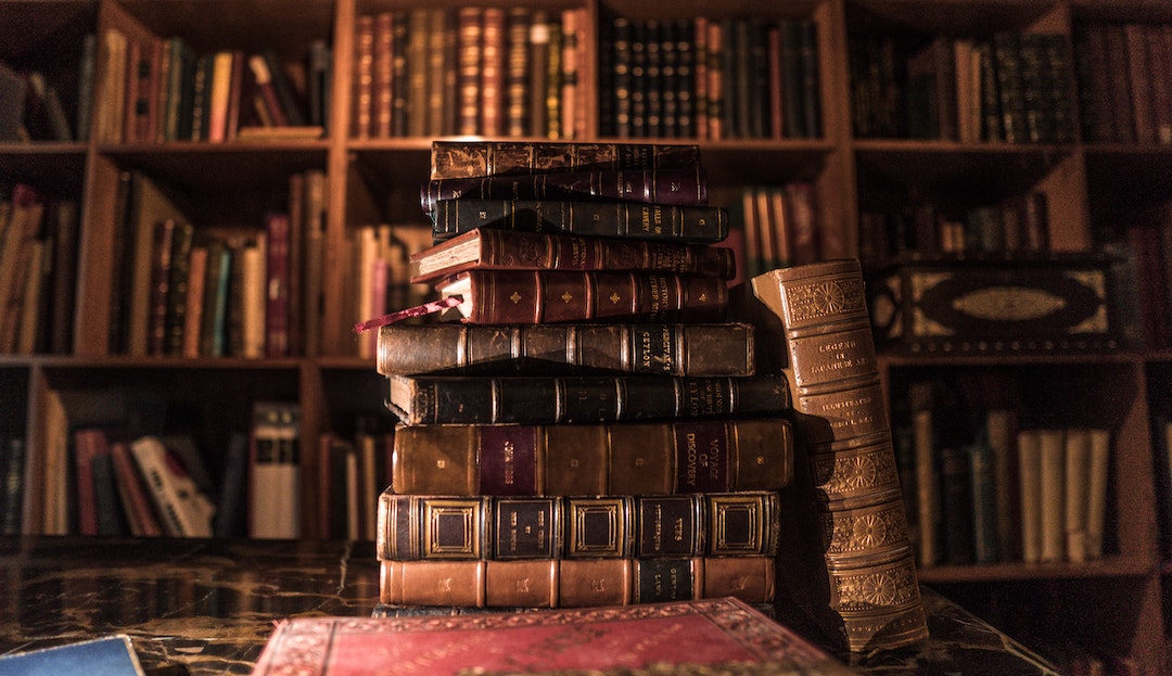 stacked books